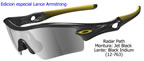 Radar Path Lance Armstrong Jet Black-Black Iridium (12-763)